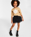 CHARTER CLUB HOLIDAY LANE LITTLE GIRLS SNOWFLAKE CREWNECK SWEATER, CREATED FOR MACY'S
