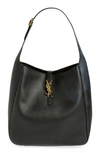 Saint Laurent Le 5 A 7 Large Ysl Leather Shoulder Bag In Noir
