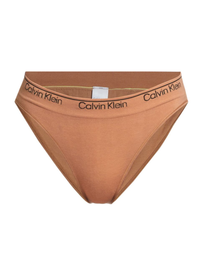 Calvin Klein Logo Bikini In Sandalwood