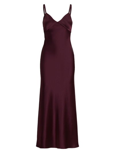 Polo Ralph Lauren Women's Sleeveless Satin Gown In Ruby