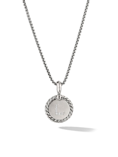 David Yurman Women's M Initial Charm Necklace In Sterling Silver In Initial L