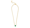 Rivka Friedman 18k Plated Crystal Necklace In Gold With Green Crystal