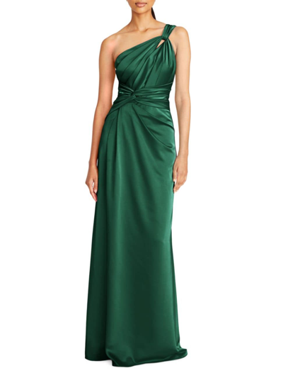 Theia Women's Gloria Twist Column Gown In Pine