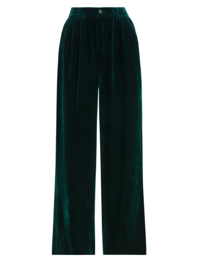 Cami Nyc Rylie Velvet Pants In Green