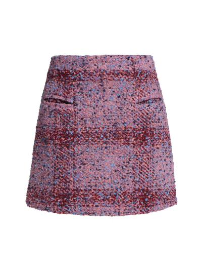 Ena Pelly Women's Neve Tweed Miniskirt In Meadow Violet Tweed