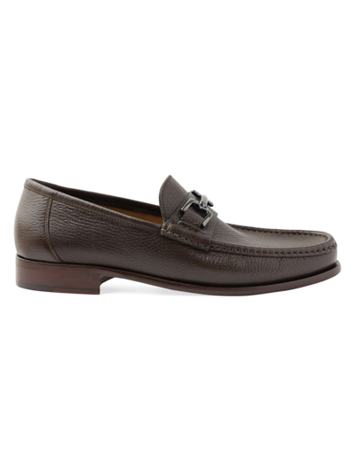 Bruno Magli Men's Trieste Leather Horsebit Loafers In Dark Brown Cervo