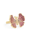 ANABEL ARAM WOMEN'S BUTTERFLY 18K GOLD-PLATED & CUBIC ZIRCONIA RING
