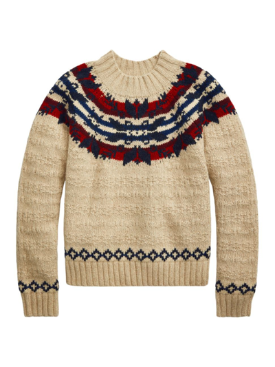 Polo Ralph Lauren Women's Fair Isle-style Wool-cotton Sweater In Cream Multi