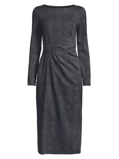 Weekend Max Mara Women's Ombrosa Prince Of Wales Check Midi-dress In Navy