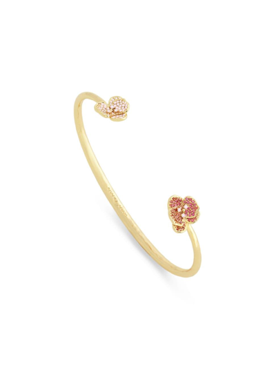 Anabel Aram Women's Orchid 18k-gold-plated & Cubic Zirconia Bangle