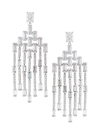 ADRIANA ORSINI WOMEN'S NAOMI KITE STERLING SILVER & CUBIC ZIRCONIA CHANDELIER EARRINGS