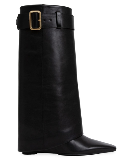 Simkhai Freyja Belted Leather Boots In Black