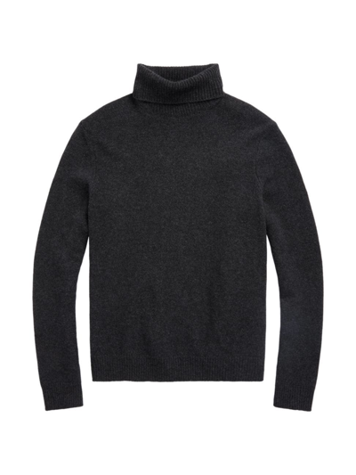 Ralph Lauren Purple Label Men's Cashmere Turtleneck Sweater In Black