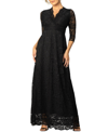 KIYONNA WOMEN'S MARIA LACE A-LINE EVENING GOWN WITH POCKETS