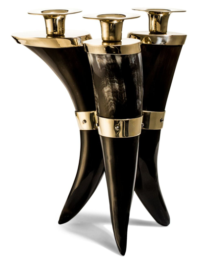 Ladorada Bull Horn Triple Candleholder