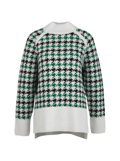Barbour Women's Roxane Houndstooth Wool-blend Sweater In Mi11