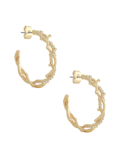 Anabel Aram Women's Ocean Coral 18k Gold-plated Hoop Earrings