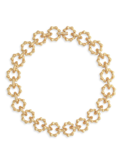 Anabel Aram Women's Bamboo 18k Gold-plated & Cubic Zirconia Chain Necklace