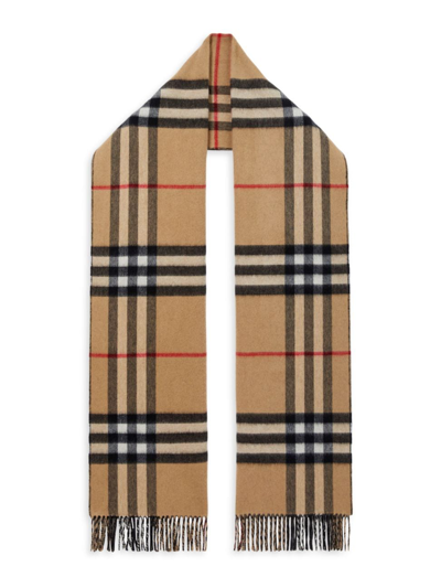 Burberry Women's Check Cashmere Scarf In Black