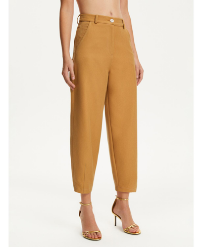 Nocturne Women's Pleated Slouchy Pants In Brown