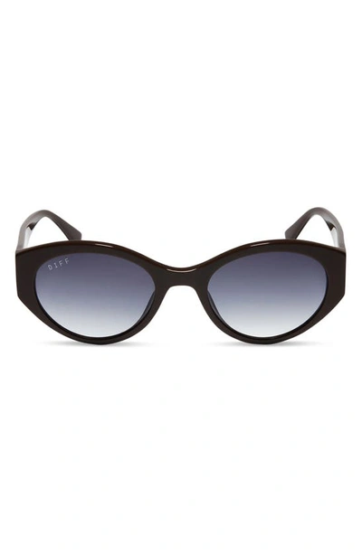 DIFF DIFF LINNEA 55MM OVAL SUNGLASSES 