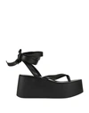 Gianvito Rossi Woman Toe Strap Sandals Black Size 9 Soft Leather