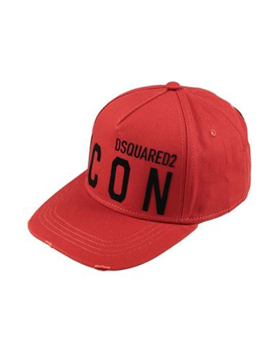 Dsquared2 Man Hat Red Size Onesize Cotton