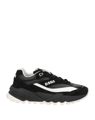 Dsquared2 Man Sneakers Black Size 11 Soft Leather