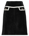 Elisabetta Franchi Woman Mini Skirt Black Size 6 Synthetic Fibers, Viscose, Acrylic, Cotton, Wool In Black