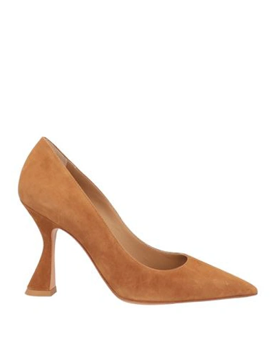 DEIMILLE DEIMILLE WOMAN PUMPS CAMEL SIZE 8 SOFT LEATHER