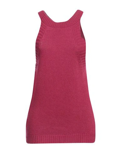 Jejia Woman Top Garnet Size 6 Merino Wool, Viscose, Polyamide, Cashmere In Red