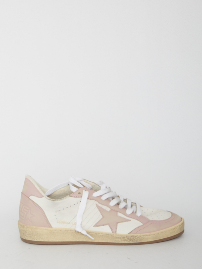 Golden Goose Ball Star Leather Sneakers In White
