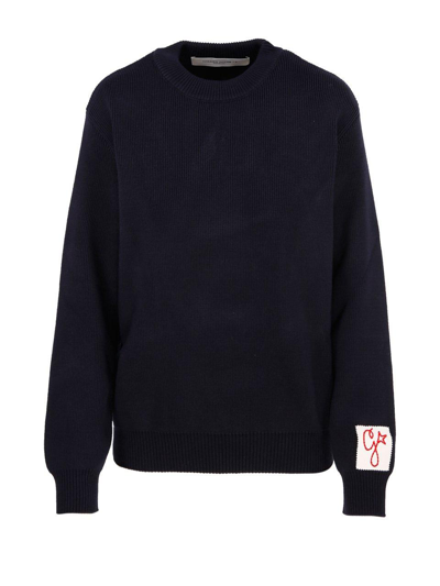 Golden Goose Crewneck Knit Jumper In Navy
