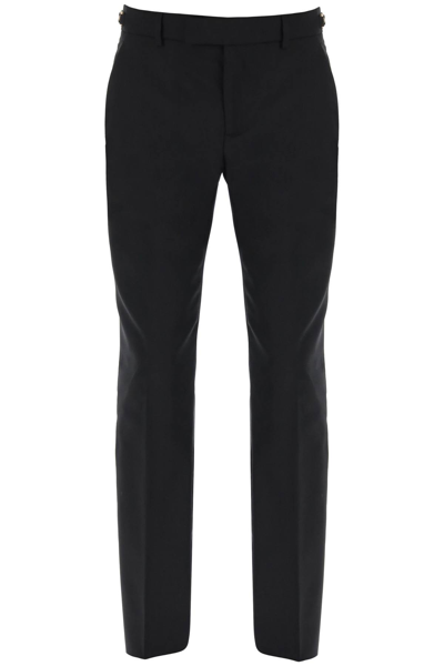 Versace Tailored Pants With Medusa Details In Black (black)