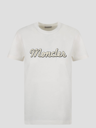 Moncler Cotton Crew-neck T-shirt In White