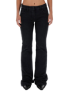 Off-white Wide Leg Jeans In Nero