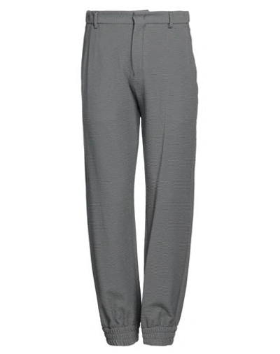 Emporio Armani Man Pants Lead Size 28 Polyamide, Cotton, Elastane In Grey