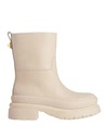 Valentino Garavani Woman Ankle Boots Ivory Size 6 Soft Leather In White