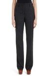 Dries Van Noten Pinstripe Flannel Parchia Trousers In Anthracite 901