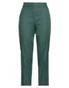 Seventy Sergio Tegon Woman Pants Dark Green Size 4 Linen, Cotton, Elastane