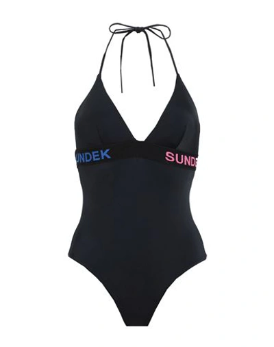 Sundek Woman One-piece Swimsuit Black Size 2 Polyamide, Elastane