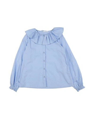 L:ú L:ú By Miss Grant Babies'  Toddler Girl Shirt Light Blue Size 6 Cotton