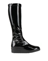 Agile By Rucoline Woman Knee Boots Black Size 7 Textile Fibers In Black