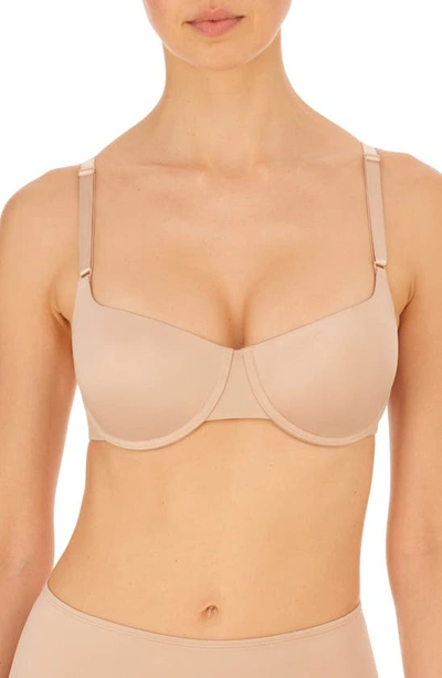 Natori Minimal Convertible Push-up Bra In Mocha