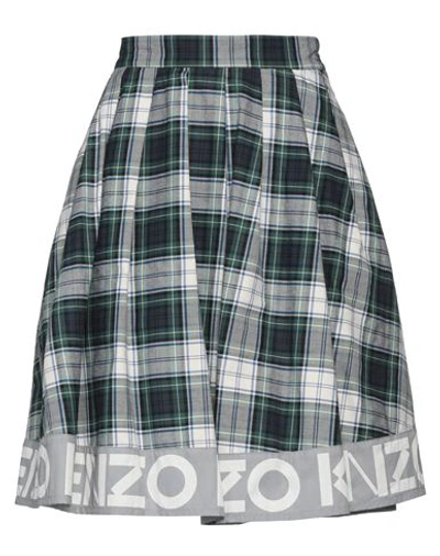 Kenzo Woman Mini Skirt Grey Size 8 Cotton