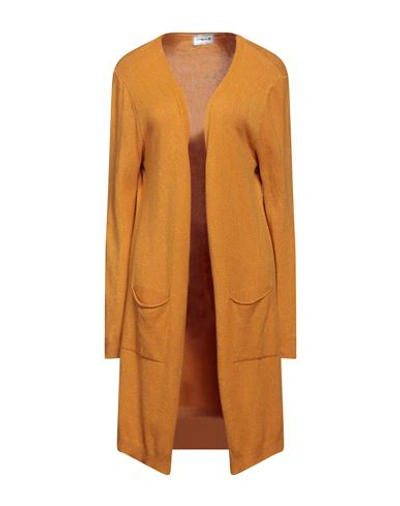 Hope Fashion Woman Cardigan Ocher Size M Viscose, Polyester, Polyamide In Yellow