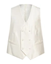 Sartoria Latorre Man Vest Cream Size 44 Silk In White