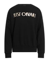 Just Cavalli Man Sweatshirt Black Size Xl Cotton, Elastane In Black