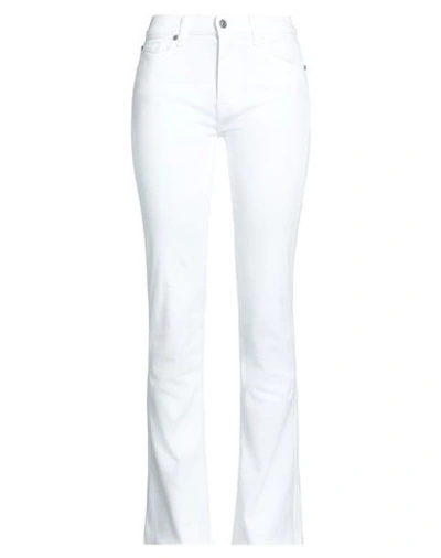 7 For All Mankind Woman Jeans White Size 26 Cotton, Elastane