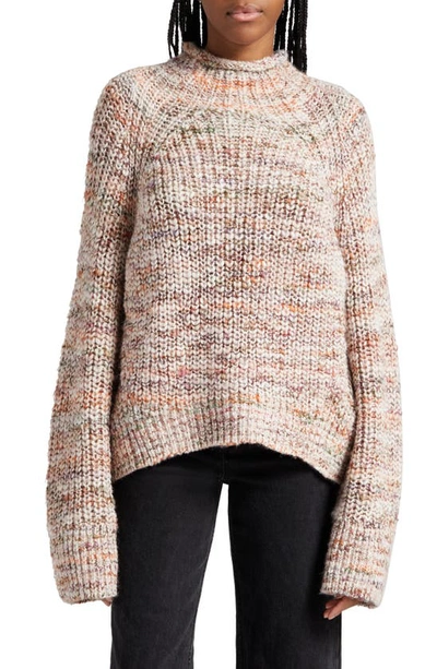 A.l.c Liv Rolled-neck Wool Sweater In Sirocco Rose Multi